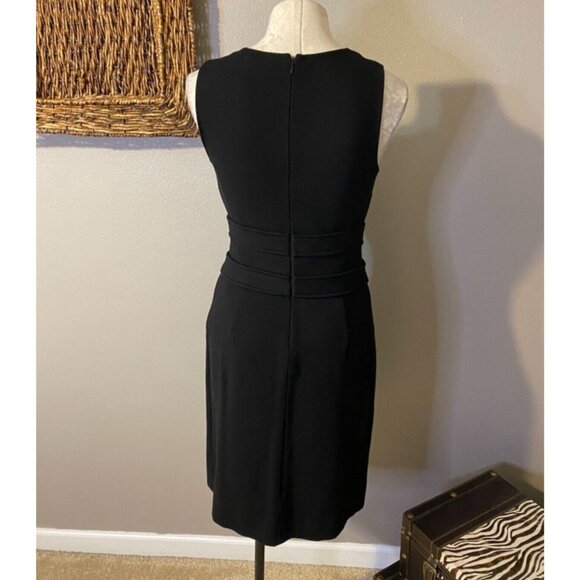 Diane Von Furstenburg Dress Black 6 Career Church Stretch Sheath - Picture 3 of 5